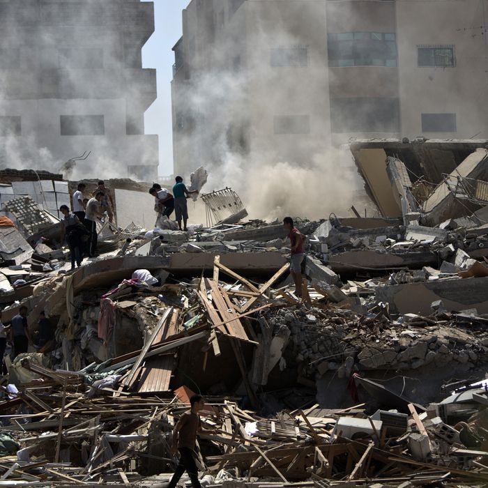 Israeli Strike Completely Destroys Gaza Apartment Building