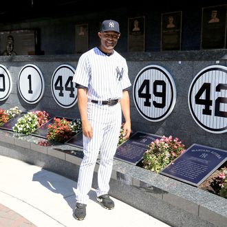 NY Yankees Retired Numbers inside Yankee Stadium, The Bron…