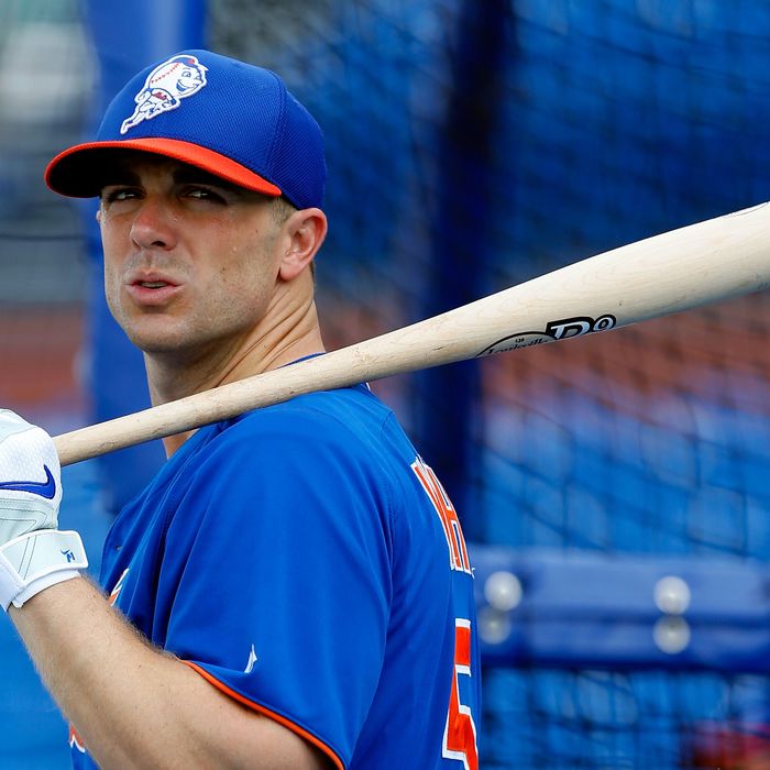 PORT ST. LUCIE, FL - FEBRUARY 25: David Wright #5 of the New York Mets during batting practice prior to the game against the Washington Nationals at Tradition Field on February 25, 2013 in Port St. Lucie, Florida. (Photo by Chris Trotman/Getty Images)