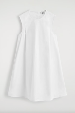 Cos Picot-Trimmed Pleated Mini Dress