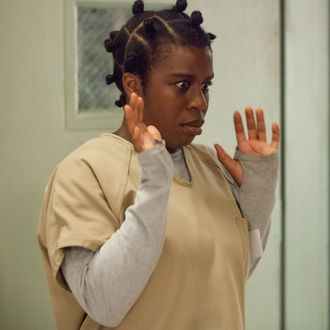 Uzo Aduba in a scene from Netflix’s “Orange is the New Black” Season 2. Photo credit: Jessica Miglio for Netflix.