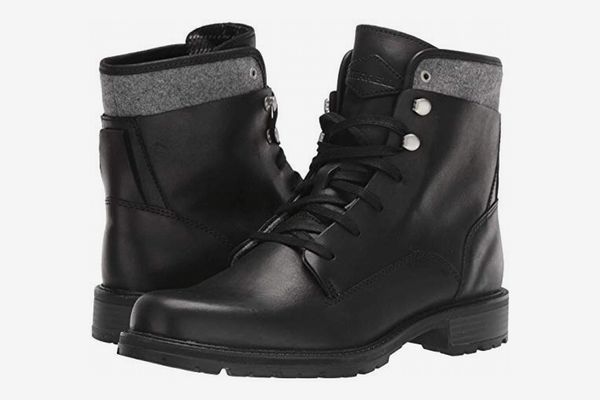 black lace up waterproof boots