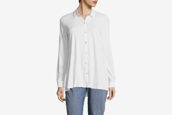 Eileen Fisher Classic Cotton Button-Down Shirt