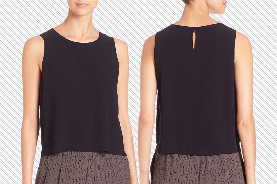 Eileen fisher sleeveless silk top on sale