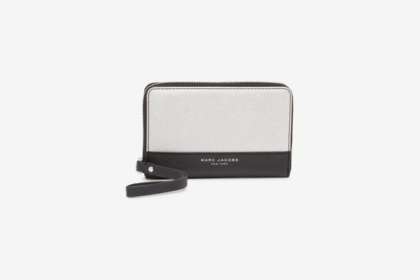 Marc Jacobs Metallic Colorblock Zip Phone Wristlet