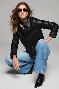 Mint Velvet Black Leather Jacket