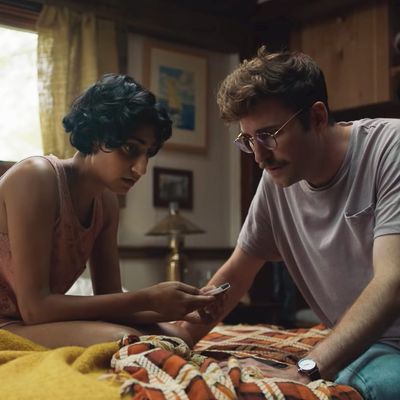 Sunita Mani and John Reynolds in Save Yourselves!