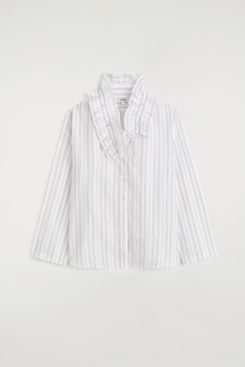Cos Ruffle-Collar Seersucker Blouse