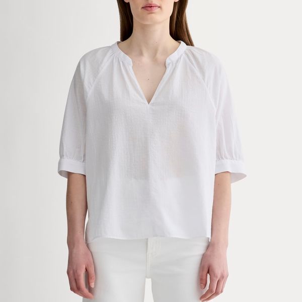 Everlane The Gauze Gathered Top