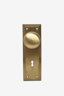 Vintage Brushed Brass Doorknob Set