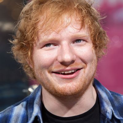 Big smiles for Ed Sheeran, the birthday boy!