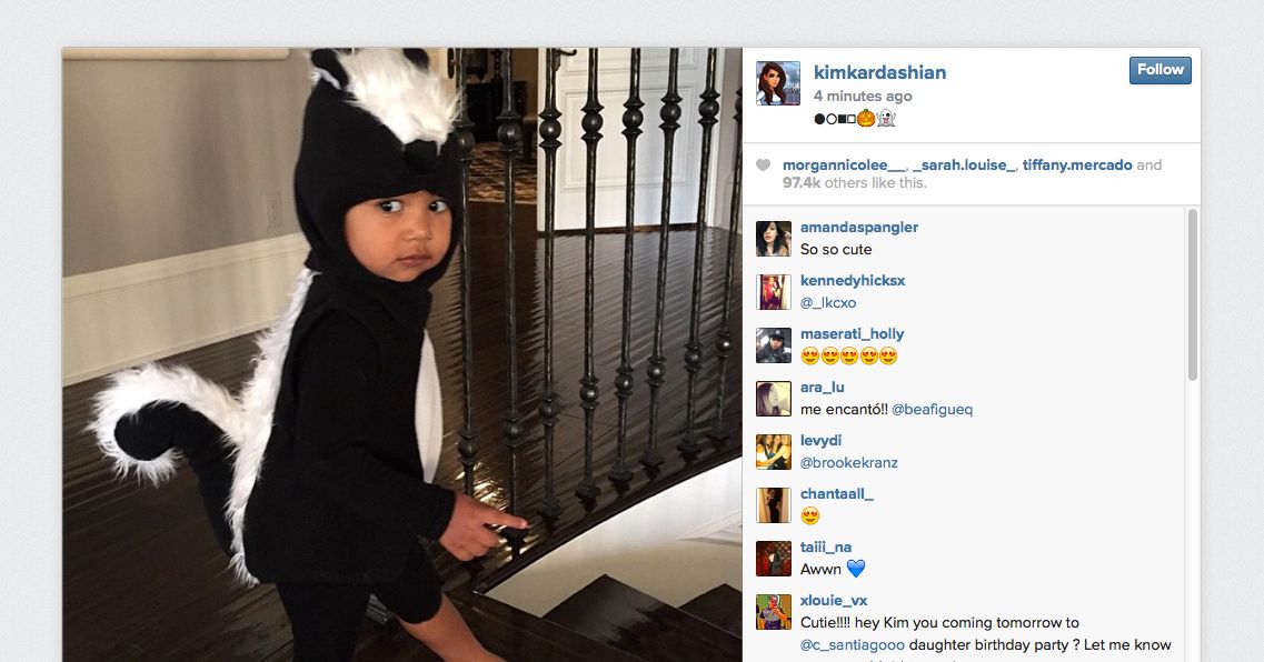 North West Is an Adorable Skunk for Halloween