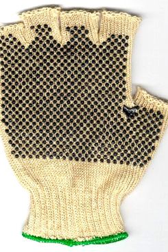 Hemp Fingerless Garden Gloves with Gripper Dots