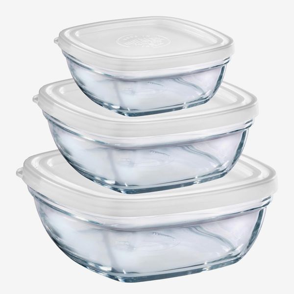 Duralex Lys Stackable Bowl with White Lids Set