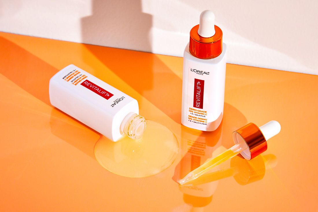 The new L’Oréal Paris Revalift Derm Intensives 12% Pure Vitamin C + E + Salicylic Acid Serum.