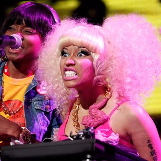 LAS VEGAS, NV - SEPTEMBER 24: Singer Nicki Minaj performs onstage at the iHeartRadio Music Festival held at the MGM Grand Garden Arena on September 24, 2011 in Las Vegas, Nevada. (Photo by Christopher Polk/Getty Images for Clear Channel)