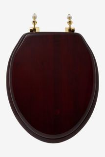 Signature Hardware Mahogany Toilet Seat