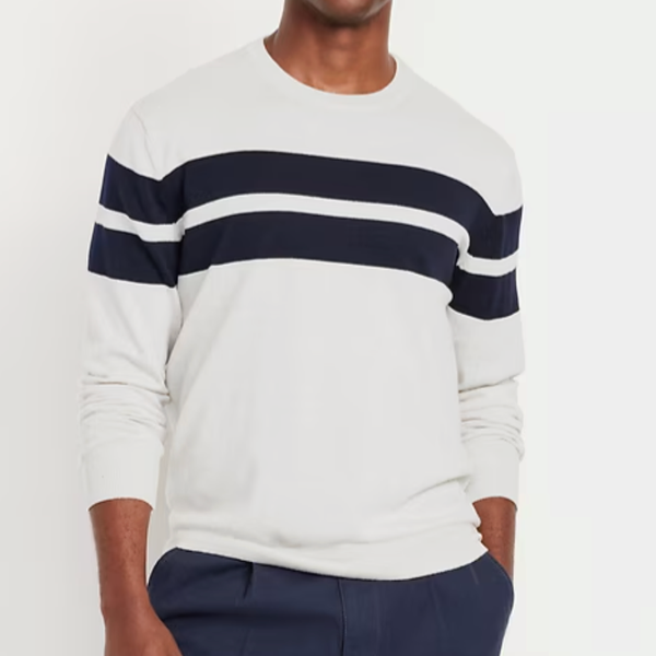 Old Navy Chest-Stripe Crew-Neck Sweater