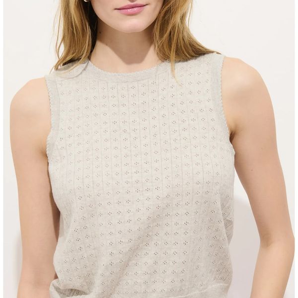 Alex Mill Odette Cotton & Cashmere Pointelle Sweater Tank