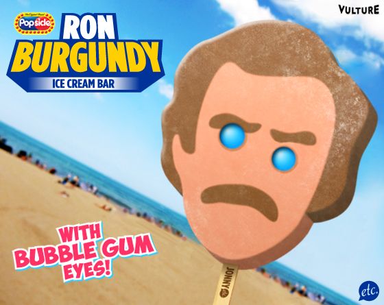 See Vulture’s Ron Burgundy IceCream Bar See Vulture’s Ron Burgundy IceCream Bar