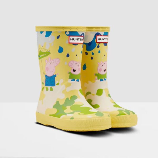 Hunter Kids First Peppa Pig Muddy Puddles Rain Boots: Yarrow Yellow