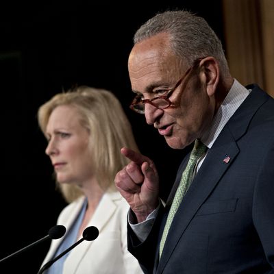 Senators Chuck Schumer and Kristen Gillibrand.