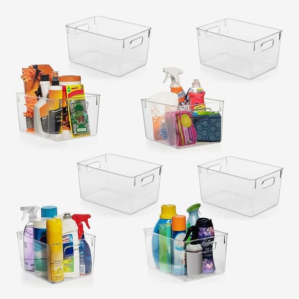 ClearSpace Clear Plastic Storage Bins - 8 Pack