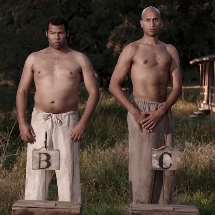 Jordan Peele (middle) and Keegan-Michael Key (right) in season one’s "Auction...