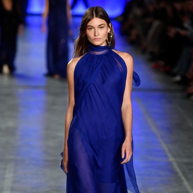 Milan Fashion Week Deep Blue Color Trend Spring 2020