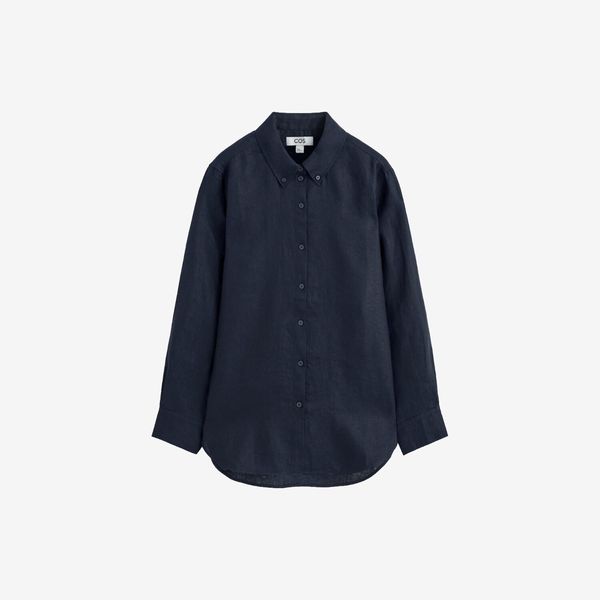 Cos Button-Down Collar Linen Shirt