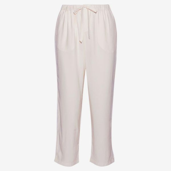 Marina Silk Pajama Pants - strategist best marina light pink silk drawstring pajama pants