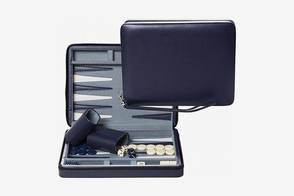 WE Games Blue Magnetic Backgammon Set With Carrying Strap