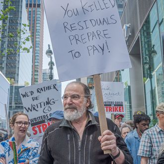 Jack Black barely recognisable on picket line with striking actors