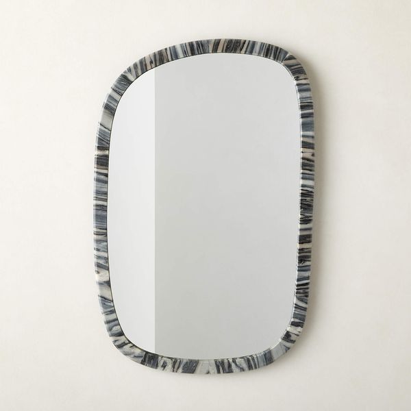 CB2 Diani Black Marble Wall Mirror