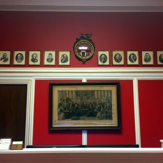 WASHINGTON, DC - JANUARY 30: Photos of Rep. Aaron Schock's (R-IL) new office in the Rayburn Office Building, which was designed to resemble the dining room of the PBS show 