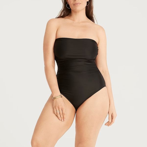 J.Crew Ruched Bandeau One-Piece