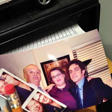 “This is from Phyllis's desk. I first noticed this photo as a fan, watching it on TV. I love how Phyllis and Ryan are friends. Like, what on Earth do Phyllis and Ryan talk about?”
