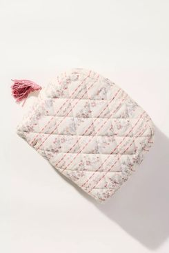 By Anthropologie Quilted Half-Moon Cosmetic Bag
