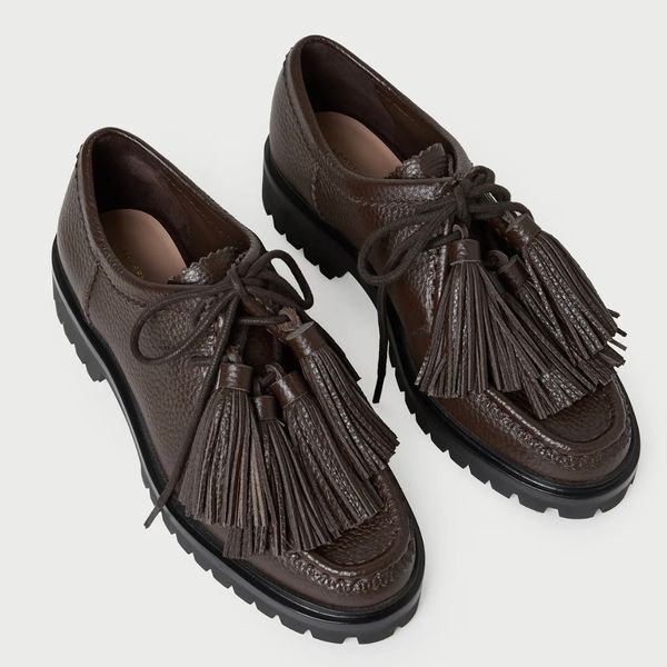 Loeffler Randall Carter Brown Lug Sole Loafer