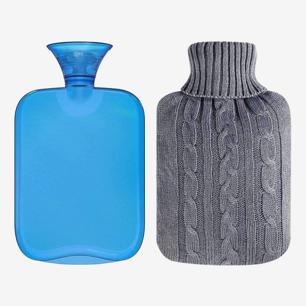 All one tech Transparent Classic Rubber Hot Water Bottle with Knit Cover
