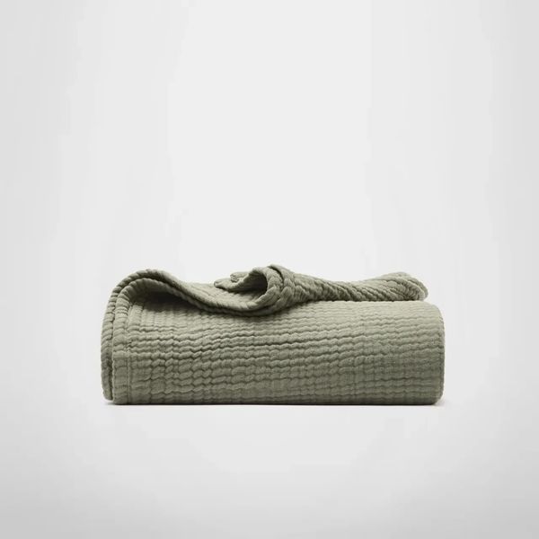 Silk & Snow Muslin Coverlet