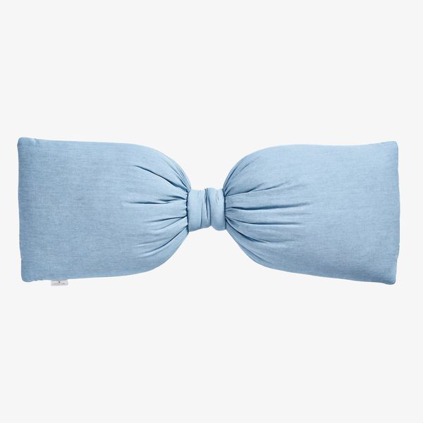 LoveShackFancy Oversized Bow Denim Pillow