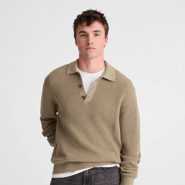 Madewell Cotton Shaker-Stitch Polo