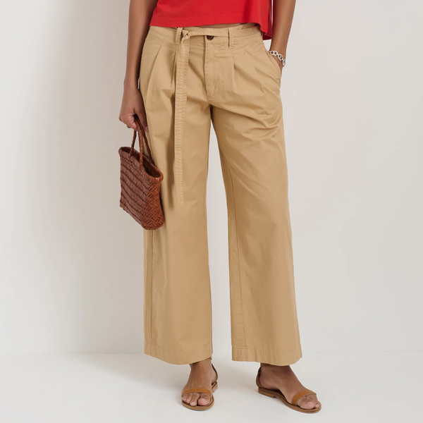 Alex Mill Ina Pleated Pant in Lightweight Twill