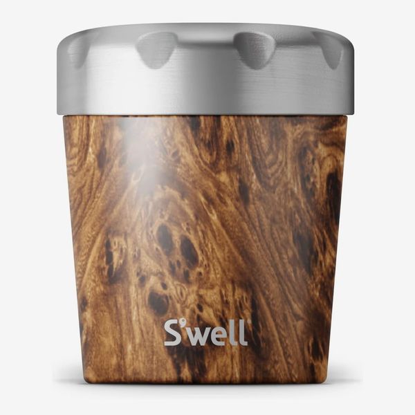 S'well Stainless-Steel Ice-Cream-Pint Cooler - Teakwood