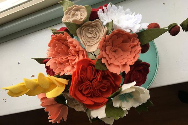 Handmade Multi-Color Felt Flower Bouquet