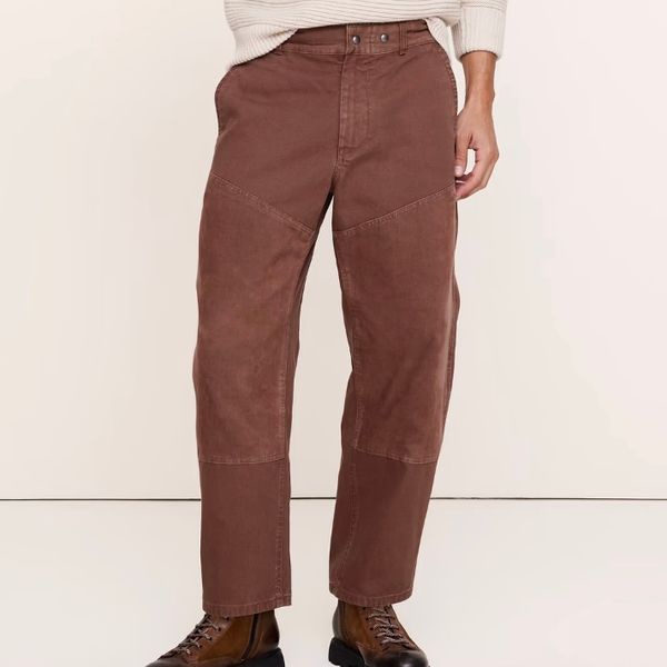 Banana Republic Relaxed Mixed Media Barrel Pant