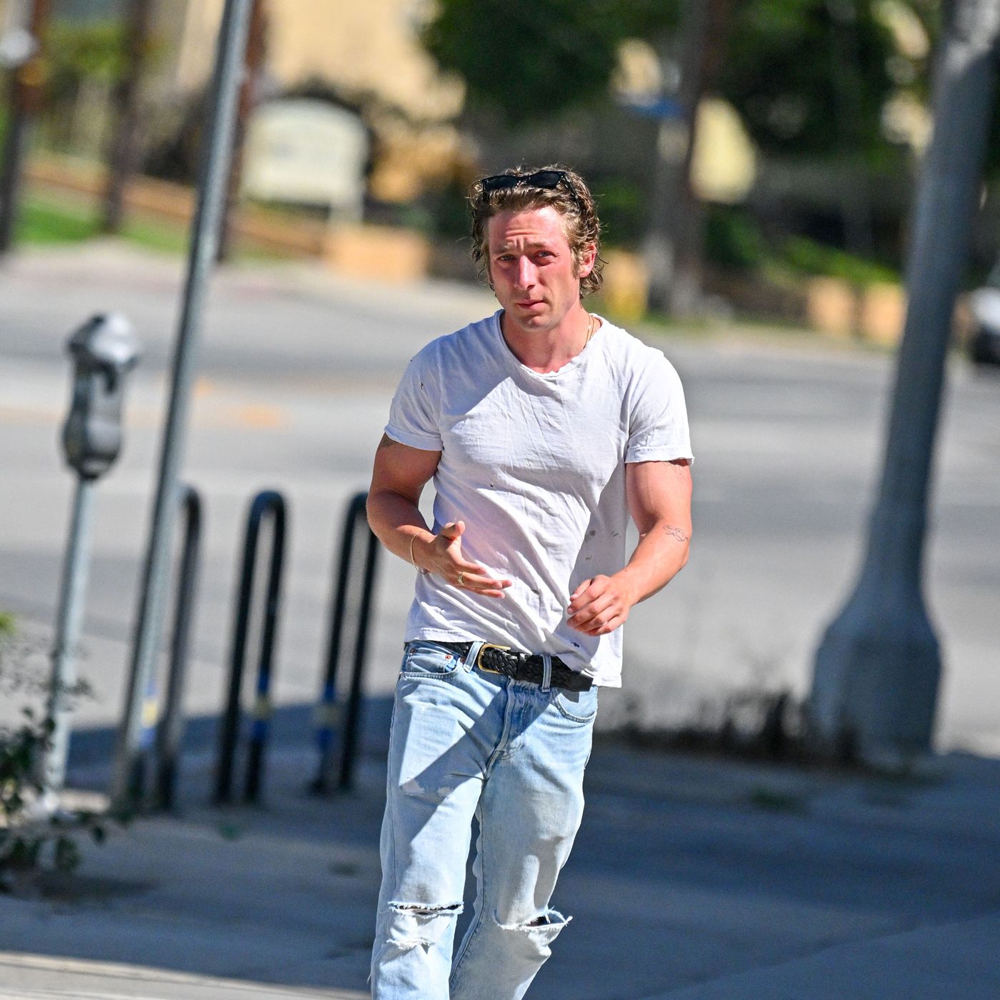 Jeremy Allen White Photographed Smoking on the Beach