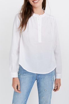 Madewell Shirred Popover Top