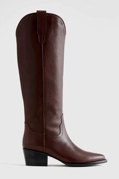 Quince Italian Leather Tall Western Boots